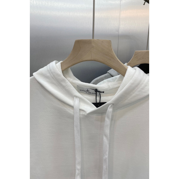Stone Island, Men's Hoodie, White