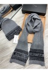 Christian Dior, Unisex Scarve Set, Grey