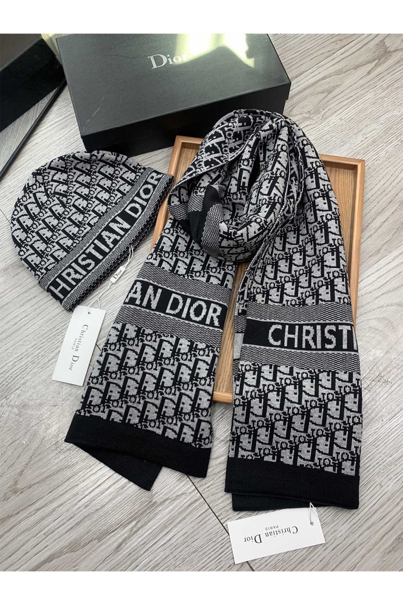 Christian Dior, Unisex Scarve Set, Black