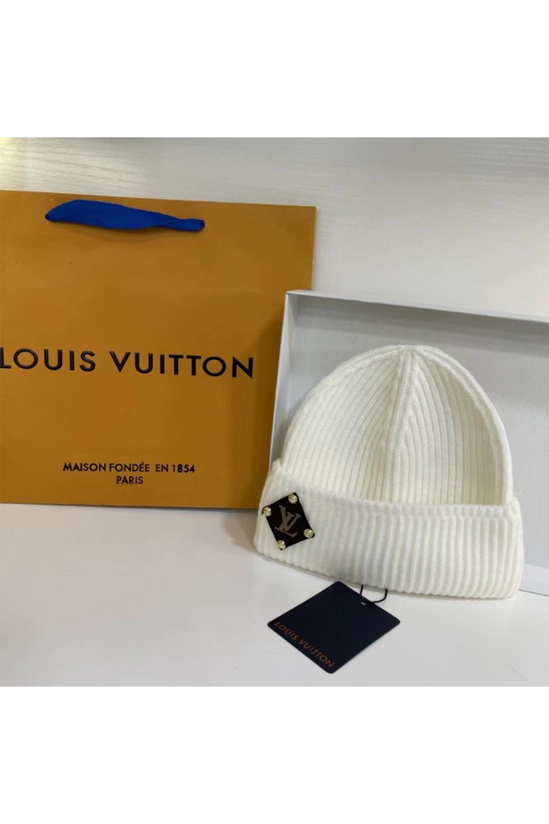 Louis Vuitton, Women's Beanie, White