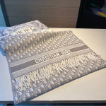 Christian Dior, Women's Scarf, Grey