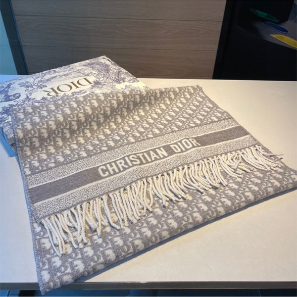 Christian Dior, Women's Scarf, Grey