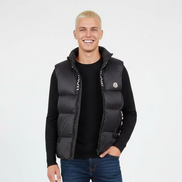 Moncler, Men's Vest, Black