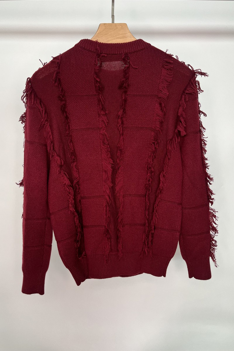 Louis Vuitton, Men's Pullover, Burgundy