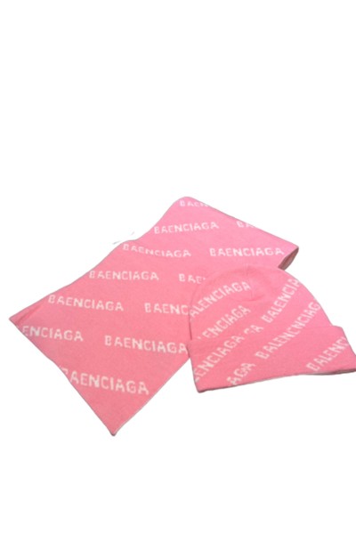 Balenciaga, Women's Beanie Set, Pink