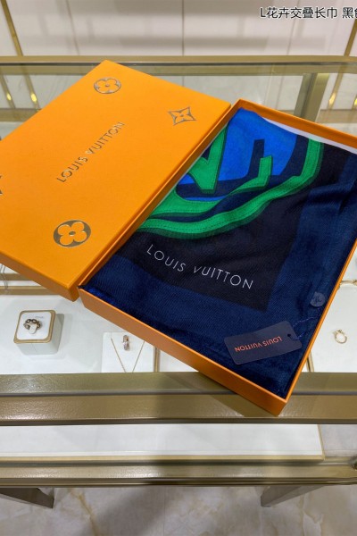 Louis Vuitton, Women's Scarve, Navy