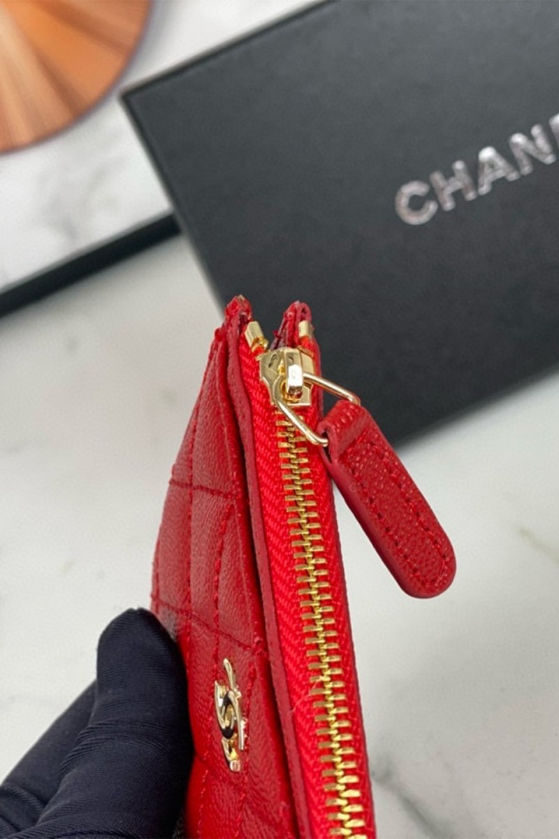 Chanel, Women's Card Holder, Red