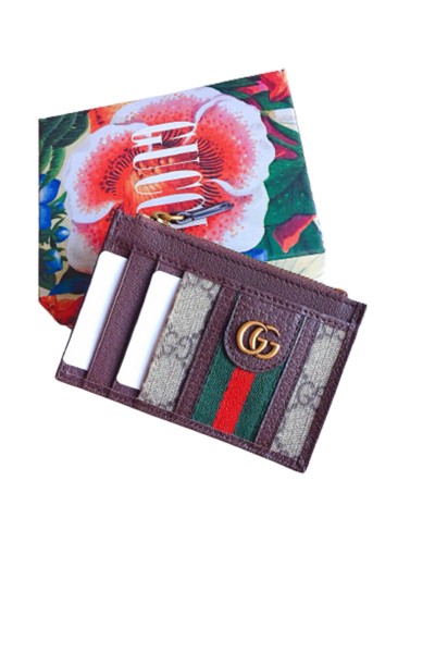 Gucci, Women's Card Holder, Brown