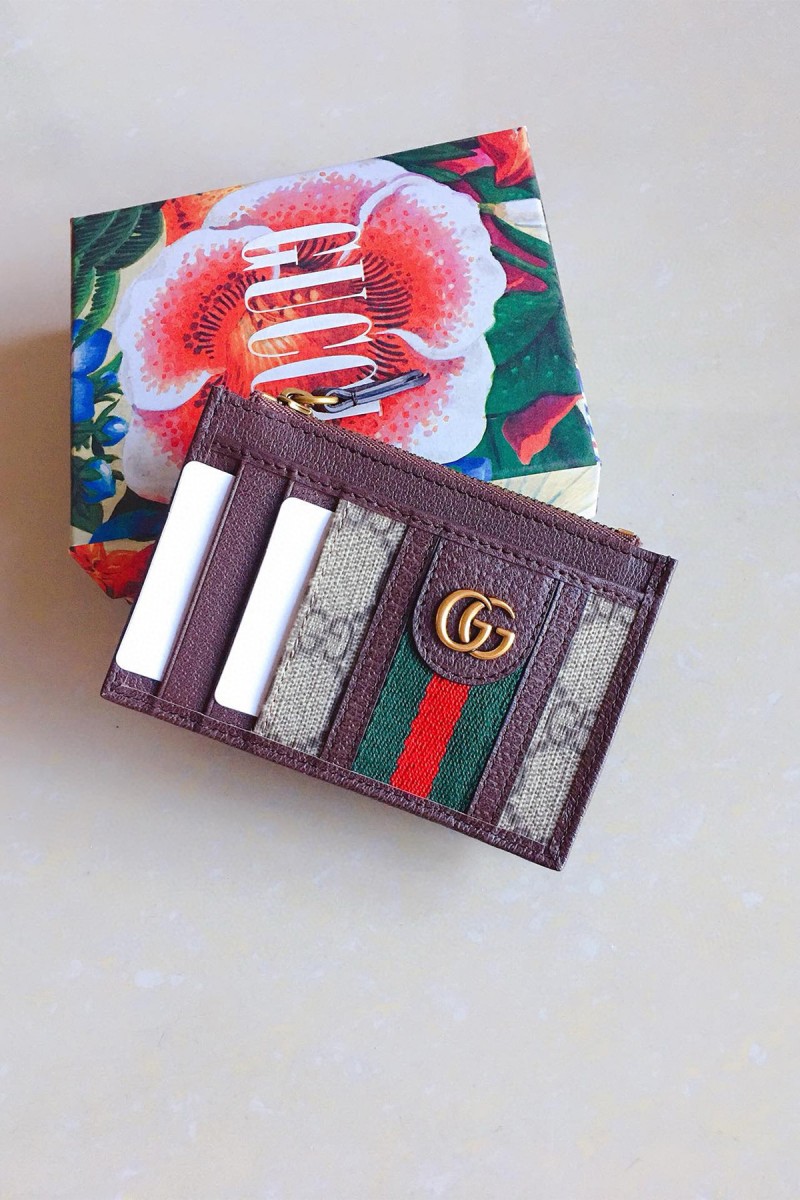 Gucci, Women's Card Holder, Brown