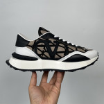 Valentino, Mesh Lace Runner, Men's Sneaker, Brown