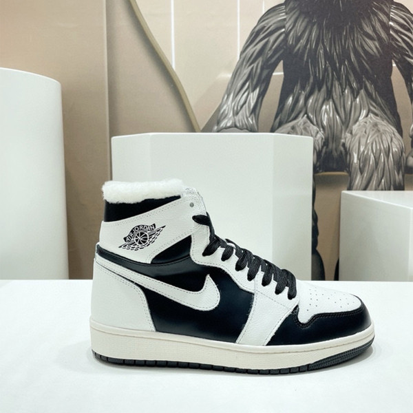 Nike, Air Jordan, Men's Sneaker, With Fur, Black