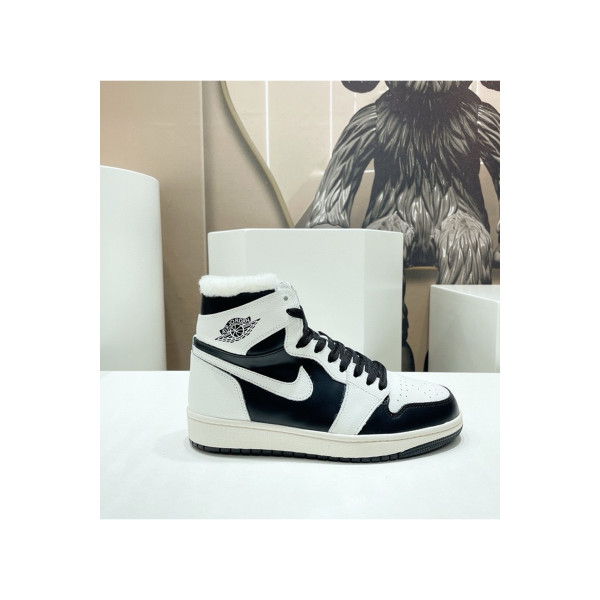 Nike, Air Jordan, Men's Sneaker, With Fur, Black