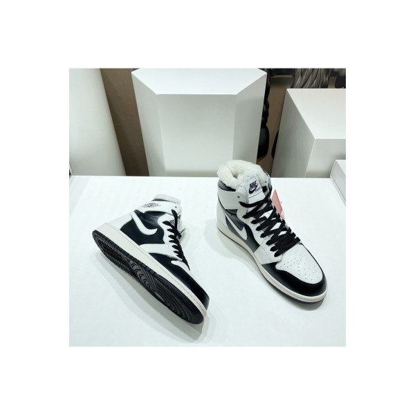 Nike, Air Jordan, Men's Sneaker, With Fur, Black