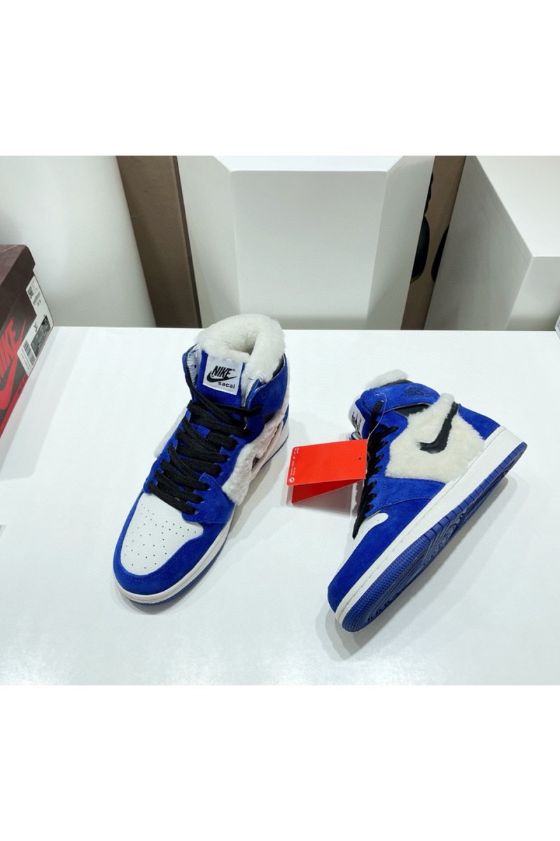Nike, Air Jordan, Men's Sneaker, With Fur, Blue
