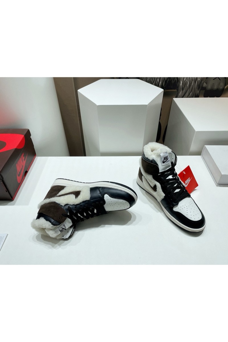 Nike, Air Jordan, Men's Sneaker, With Fur, Black