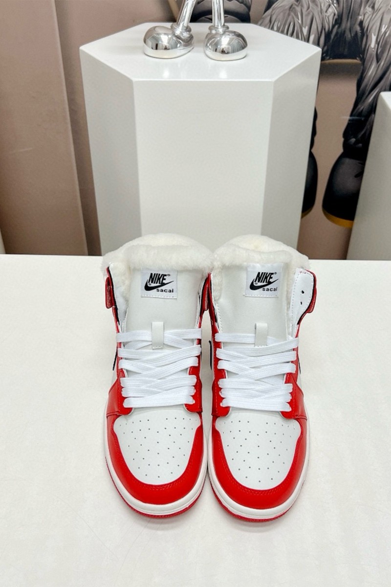 Nike, Air Jordan, Men's Sneaker, With Fur, Red