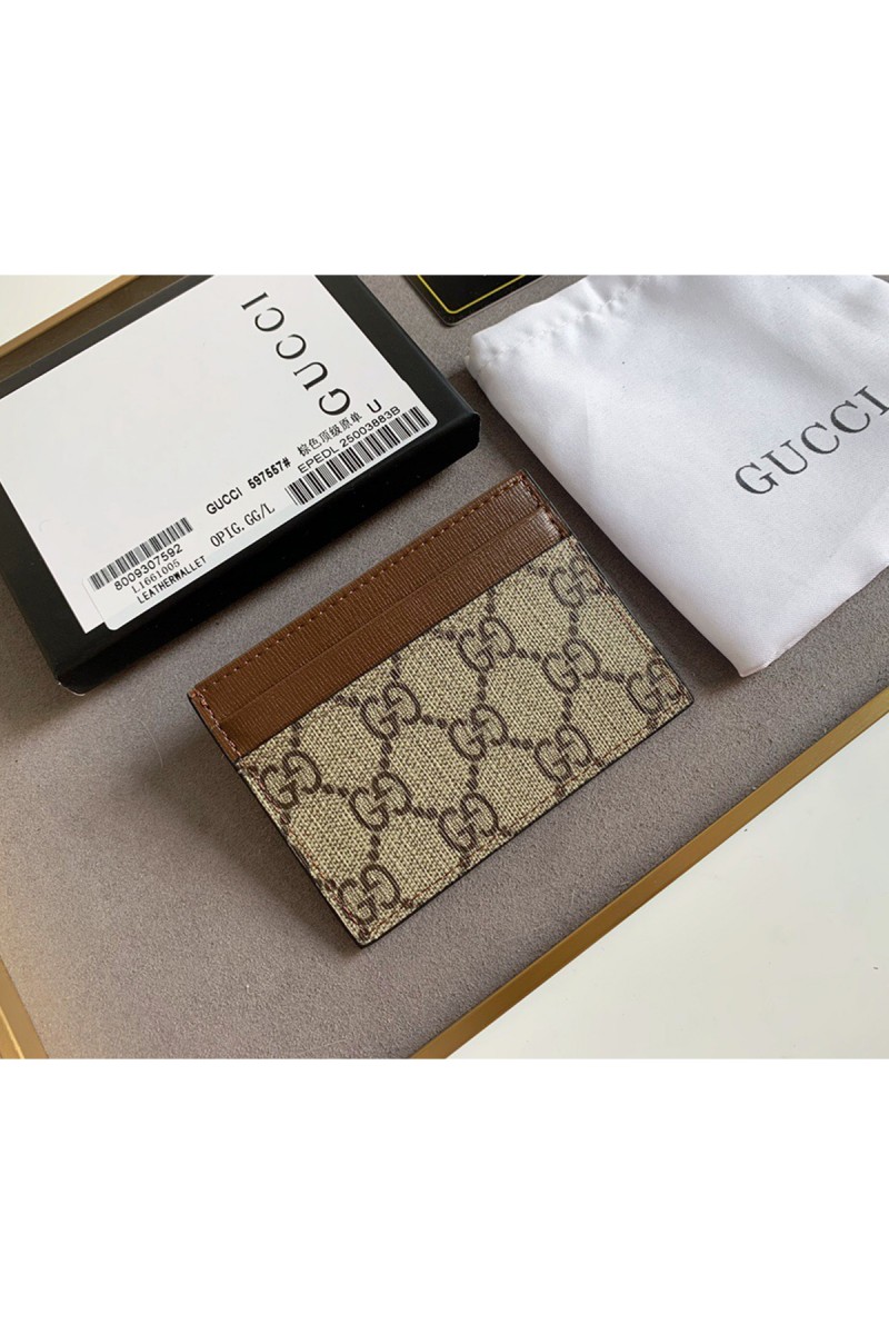 Gucci, Unisex Card Holder, Brown