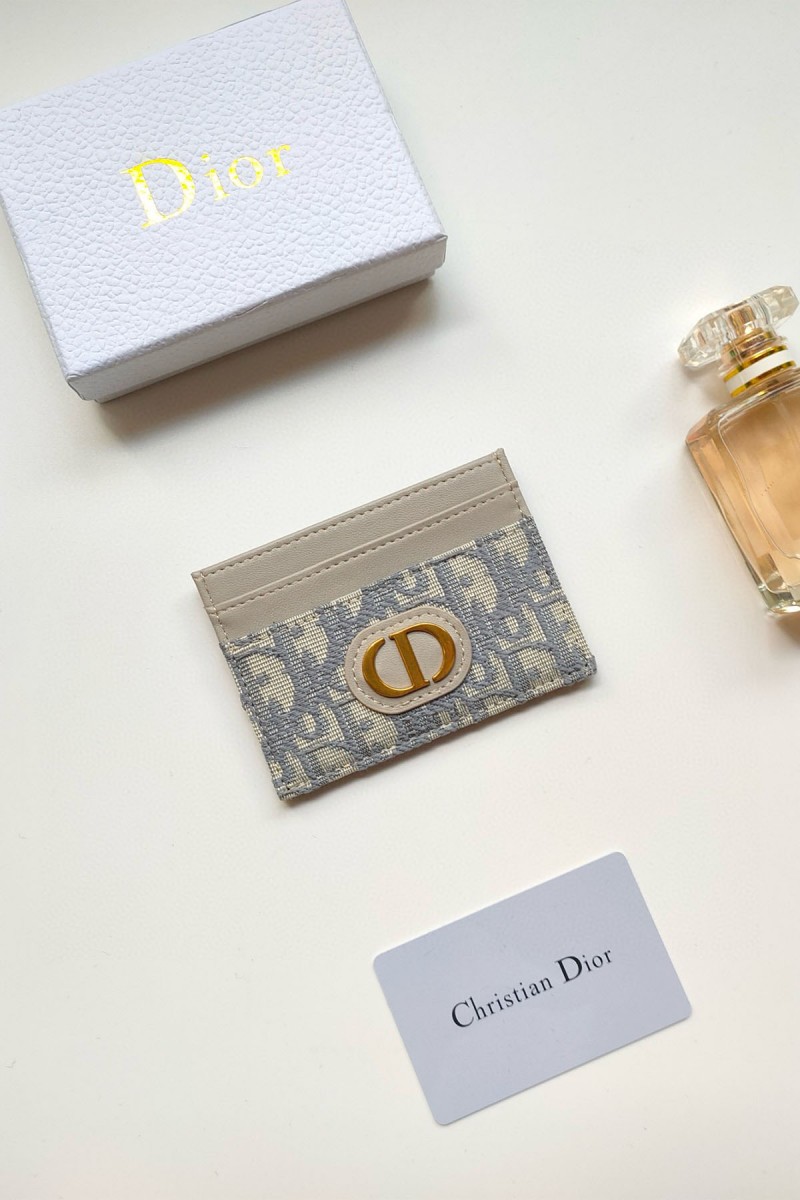 Christian Dior, Unisex Card Holder, Grey