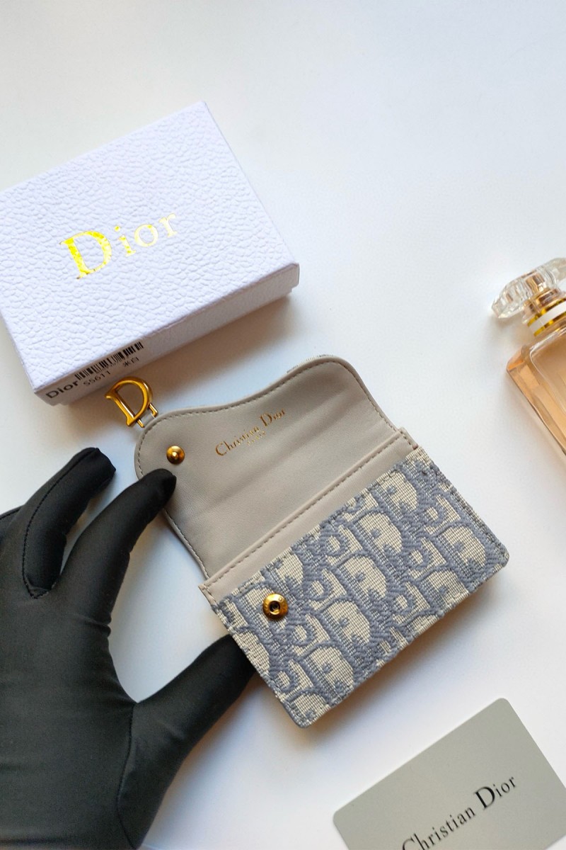 Christian Dior, Women's Card Holder, Grey