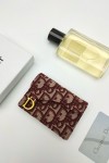 Christian Dior, Women's Card Holder, Burgundy
