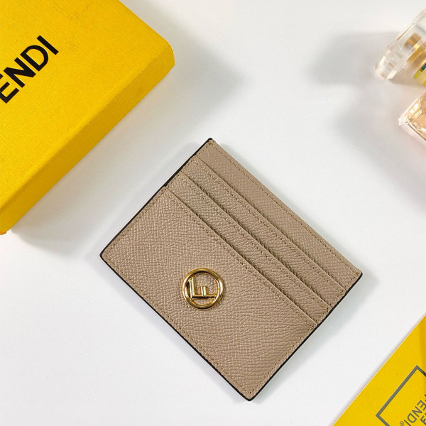 Fendi, Women's Card Holder, Camel