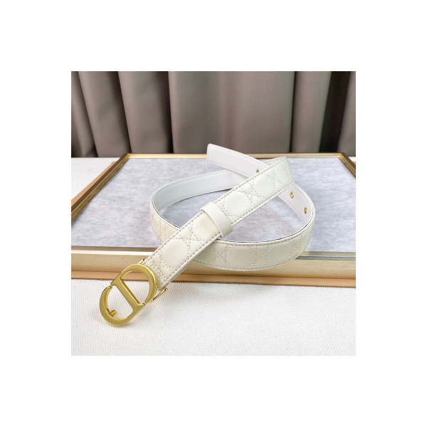 Christian Dior, Women's Belt, White