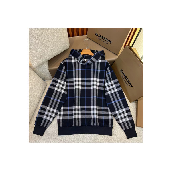 Burberry, Men's Hoodie, Blue