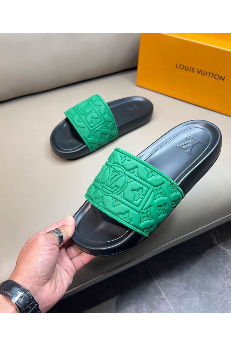 Louis Vuitton, Men's Slipper, Green