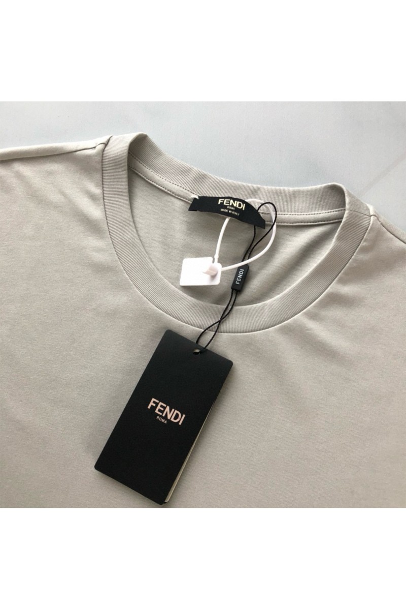 Fendi, Men's T-Shirt, Grey