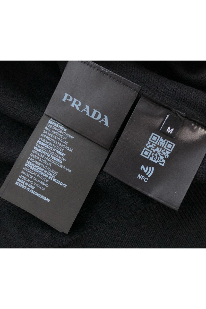 Prada, Men's Polo, Black