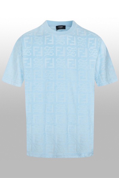 Fendi, Men's T-Shirt, Blue