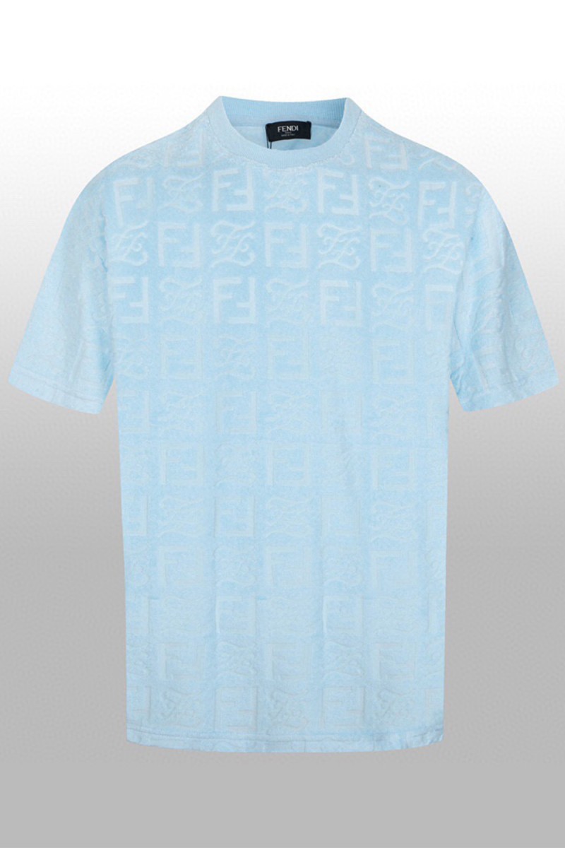 Fendi, Men's T-Shirt, Blue