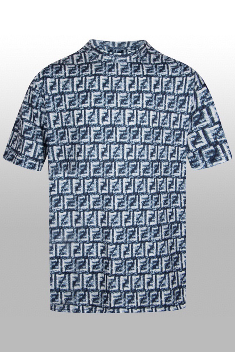 Fendi, Men's T-Shirt, Blue