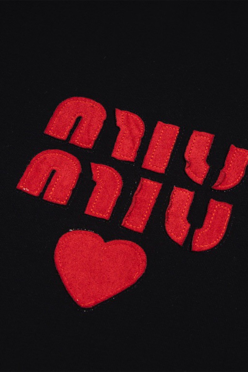 Miu Miu, Women's T-Shirt, Black