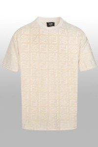 Fendi, Women's T-Shirt, Creme