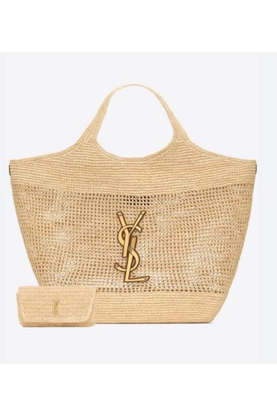 Yves Saint Laurent, Women's Wicker Bag, Camel