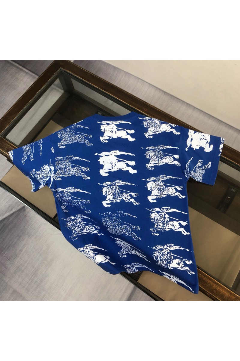Burberry, Men's T-Shirt, Blue