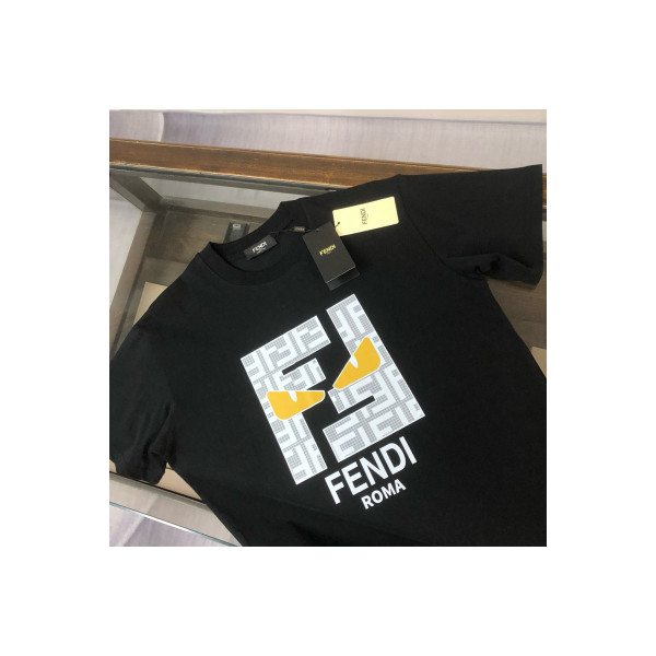 Fendi, Men's T-Shirt, Black