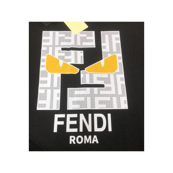 Fendi, Men's T-Shirt, Black