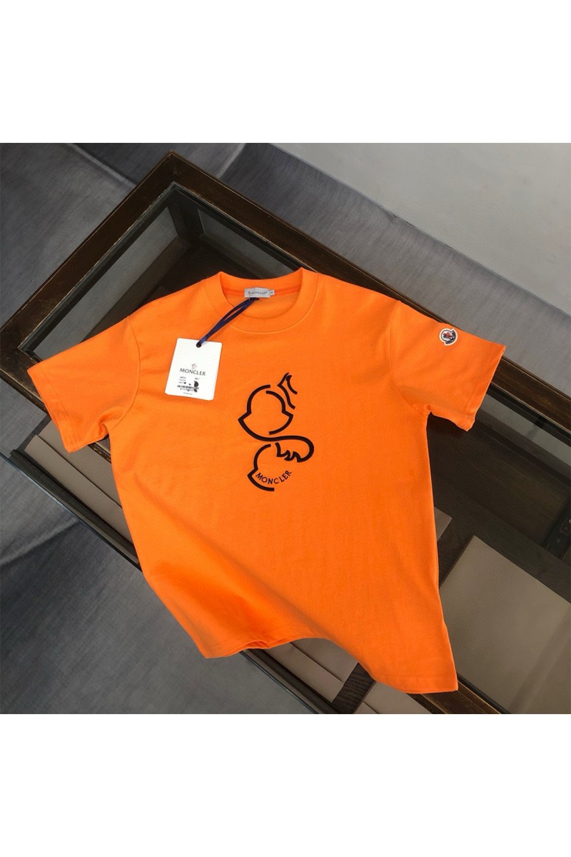 Moncler, Men's T-Shirt, Orange