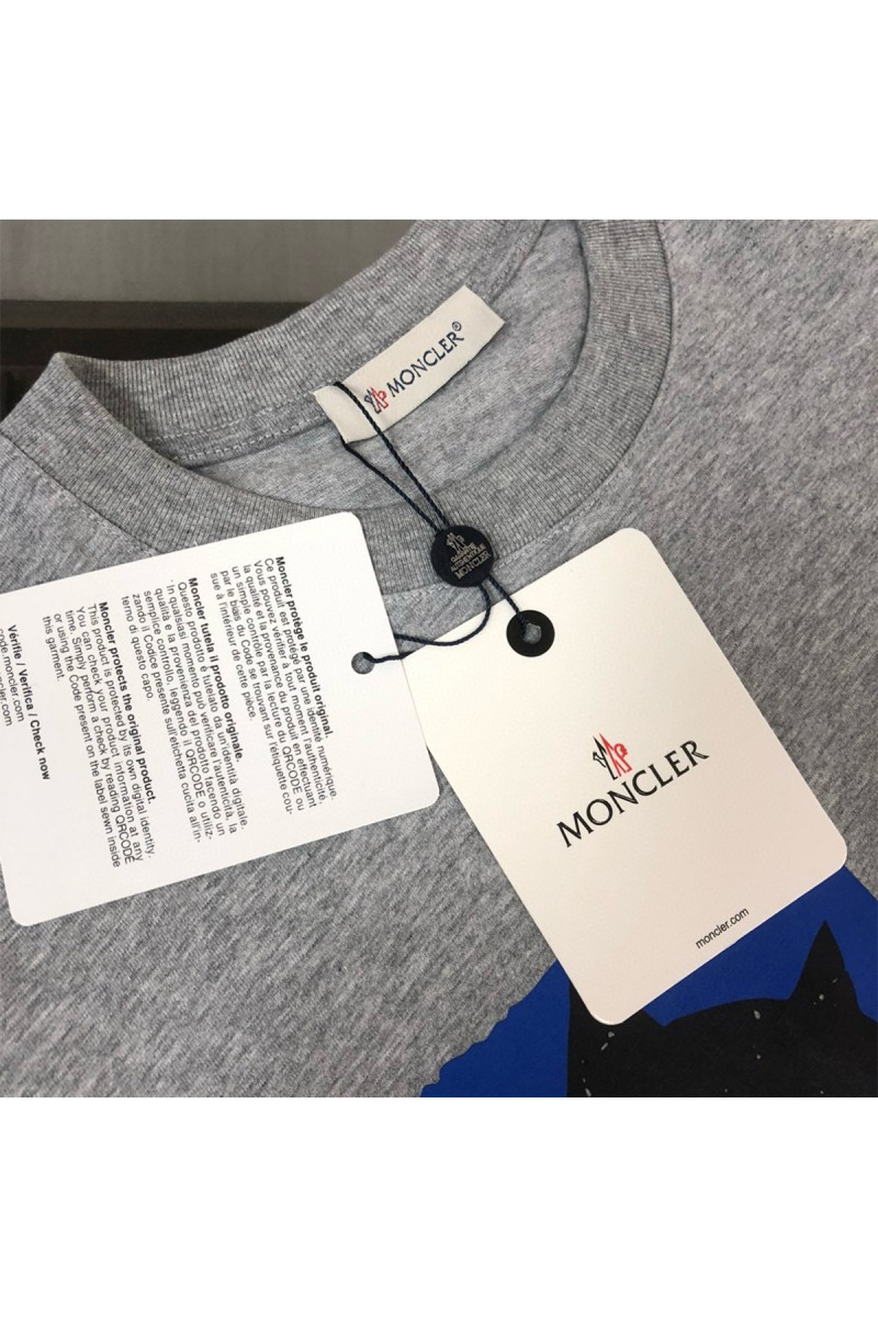 Moncler, Men's T-Shirt, Grey