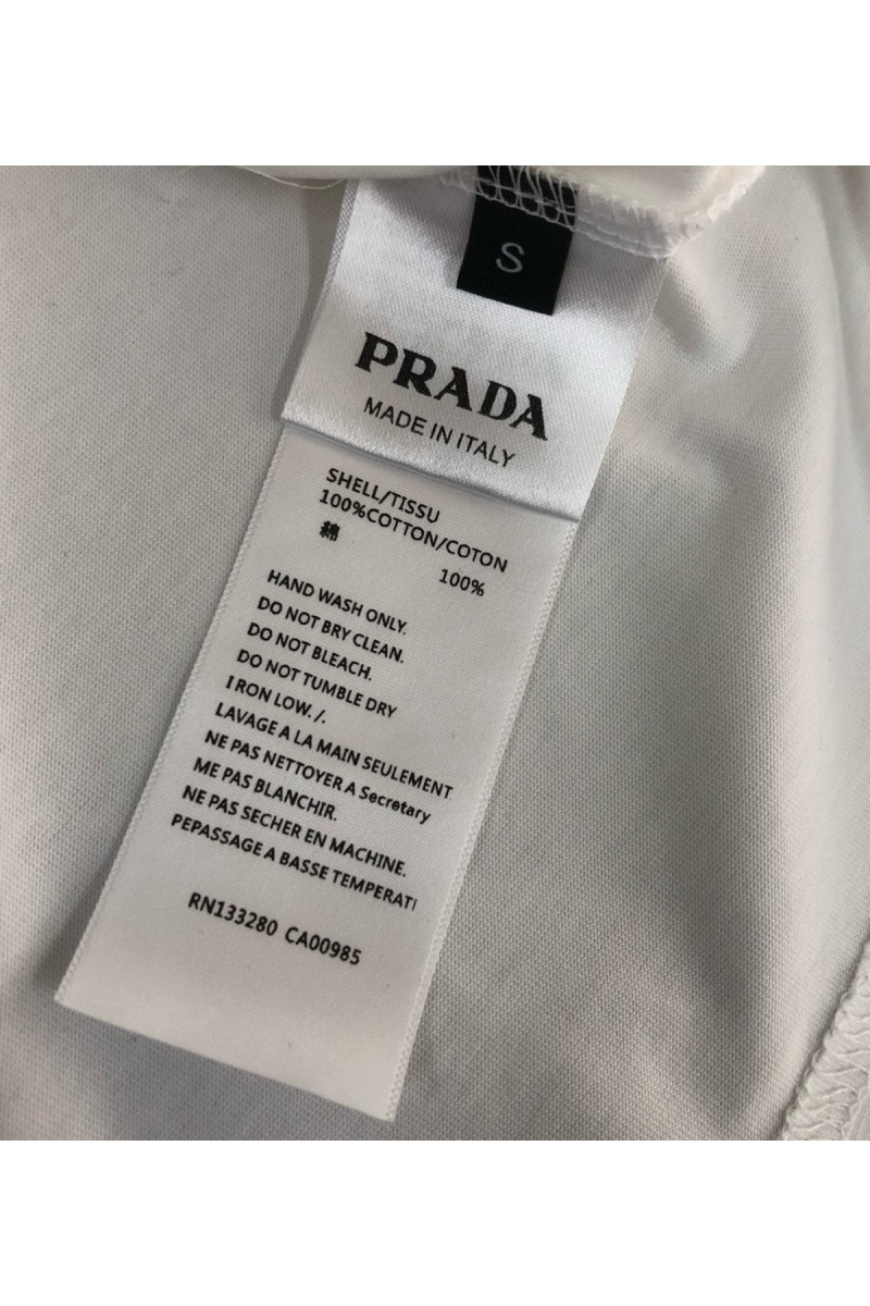 Prada, Men's T-Shirt, White