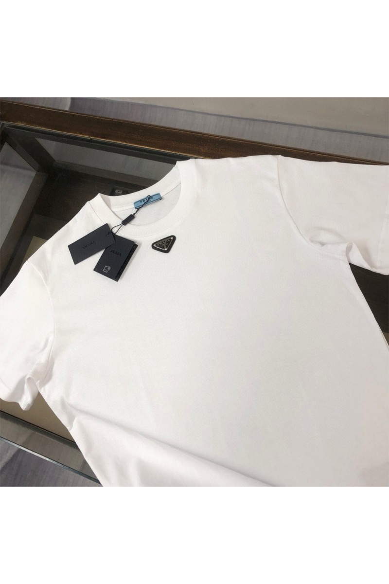 Prada, Men's T-Shirt, White