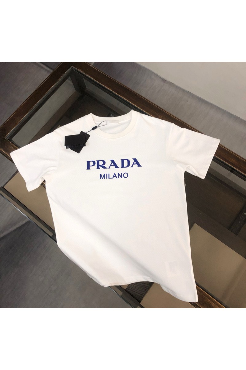 Prada, Men's T-Shirt, White