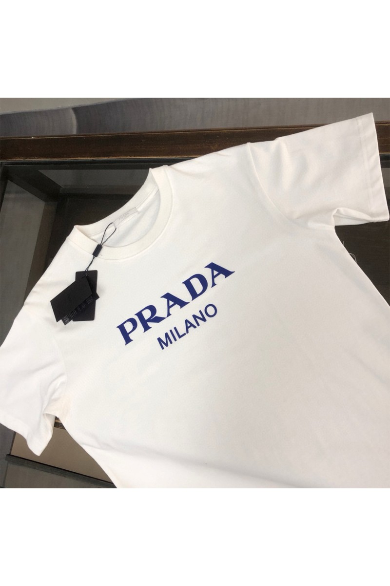 Prada, Men's T-Shirt, White