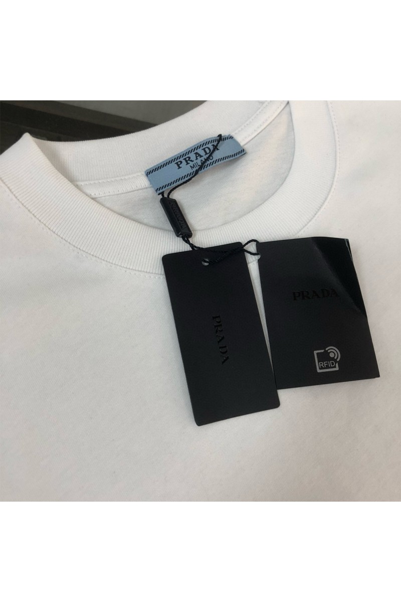 Prada, Men's T-Shirt, White