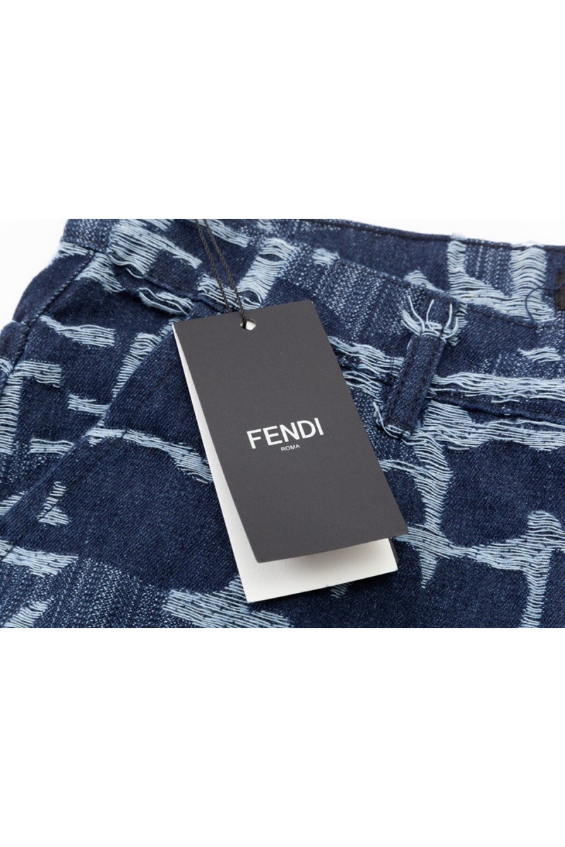 Fendi, Men's Short, Blue