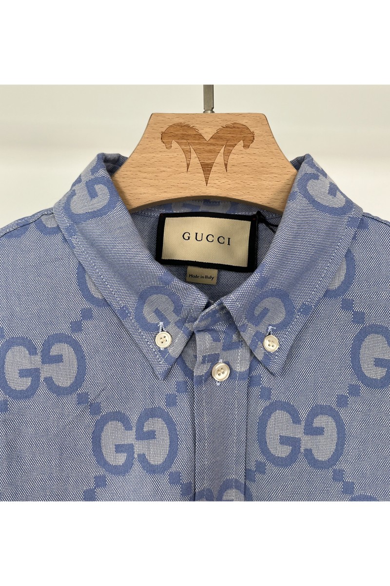 Gucci, Men's Shirt, Blue