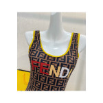 Fendi, Women's Swimsuit, Brown