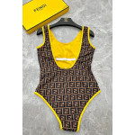 Fendi, Women's Swimsuit, Brown